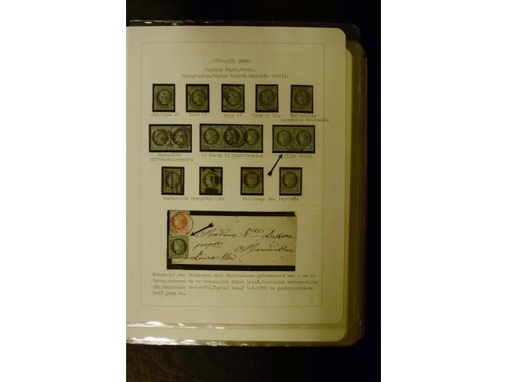 1849/1870, meist gestempelte Spezialsammlung mit einigen hundert Marken, schönen Briefstücken und vielen Briefen, dabei Paare