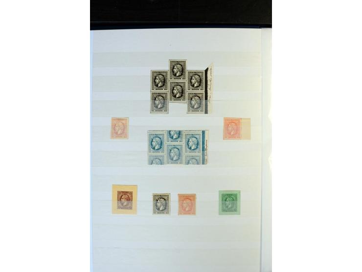 1849/1900 (ca.), etwa 200 Probedrucke, Essais, etc., dabei Einzelabzüge, 'Projekt Renard', 'Coussinetsd'impression', etc.