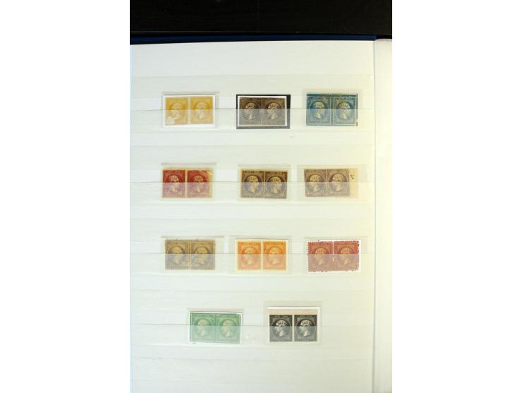1849/1900 (ca.), etwa 200 Probedrucke, Essais, etc., dabei Einzelabzüge, 'Projekt Renard', 'Coussinetsd'impression', etc.