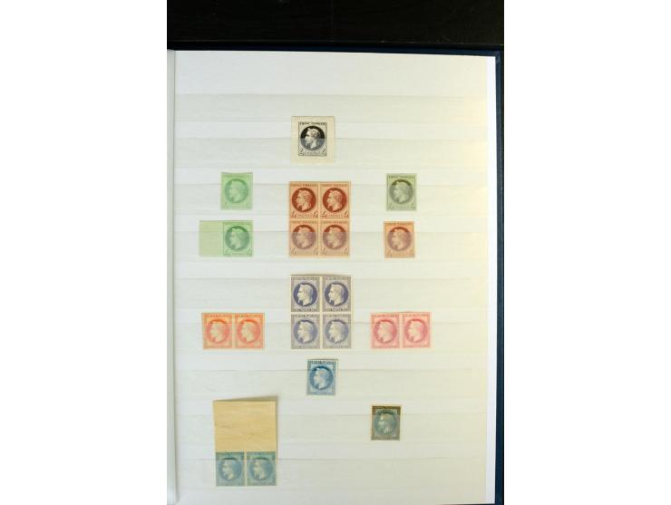 1849/1900 (ca.), etwa 200 Probedrucke, Essais, etc., dabei Einzelabzüge, 'Projekt Renard', 'Coussinetsd'impression', etc.