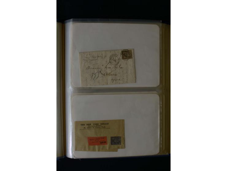 1876/1900, meist gestempelte Sammlung der Allegorie-Ausgaben inkl. einiger Doubletten mit vielen Briefen und Besonderheiten, 