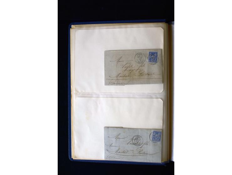 1876/1900, meist gestempelte Sammlung der Allegorie-Ausgaben inkl. einiger Doubletten mit vielen Briefen und Besonderheiten, 
