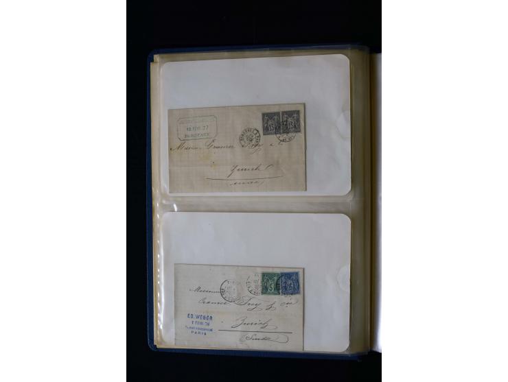 1876/1900, meist gestempelte Sammlung der Allegorie-Ausgaben inkl. einiger Doubletten mit vielen Briefen und Besonderheiten, 