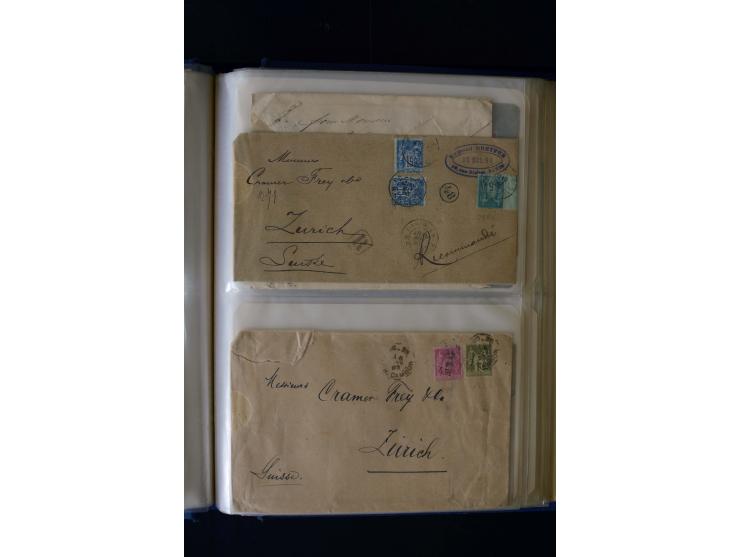 1876/1900, meist gestempelte Sammlung der Allegorie-Ausgaben inkl. einiger Doubletten mit vielen Briefen und Besonderheiten, 