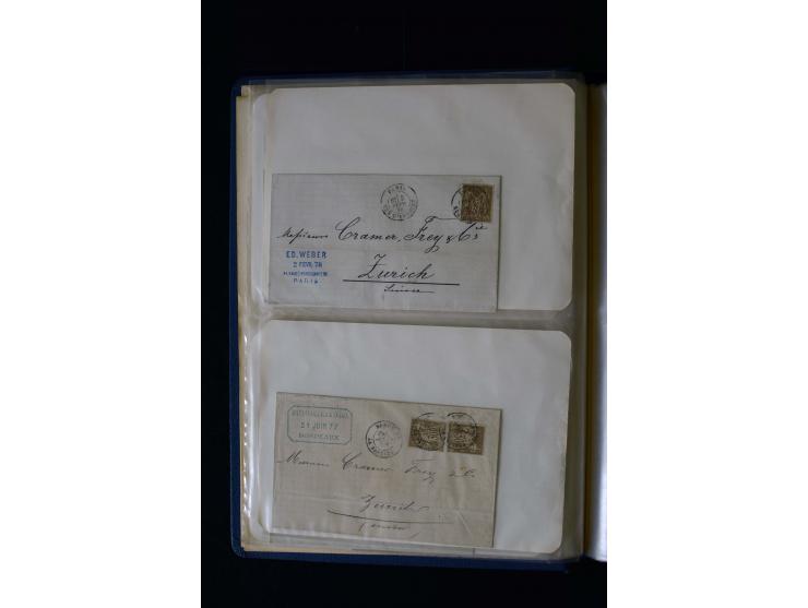 1876/1900, meist gestempelte Sammlung der Allegorie-Ausgaben inkl. einiger Doubletten mit vielen Briefen und Besonderheiten, 