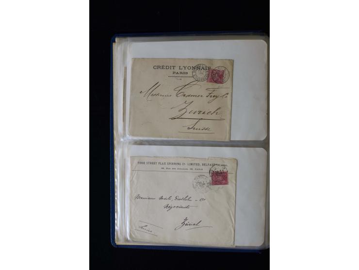 1876/1900, meist gestempelte Sammlung der Allegorie-Ausgaben inkl. einiger Doubletten mit vielen Briefen und Besonderheiten, 