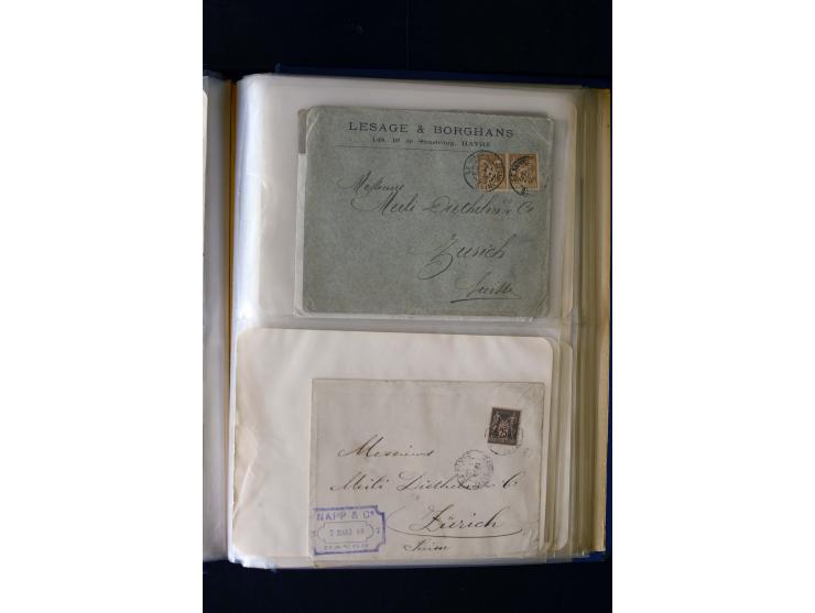 1876/1900, meist gestempelte Sammlung der Allegorie-Ausgaben inkl. einiger Doubletten mit vielen Briefen und Besonderheiten, 
