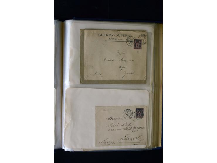 1876/1900, meist gestempelte Sammlung der Allegorie-Ausgaben inkl. einiger Doubletten mit vielen Briefen und Besonderheiten, 
