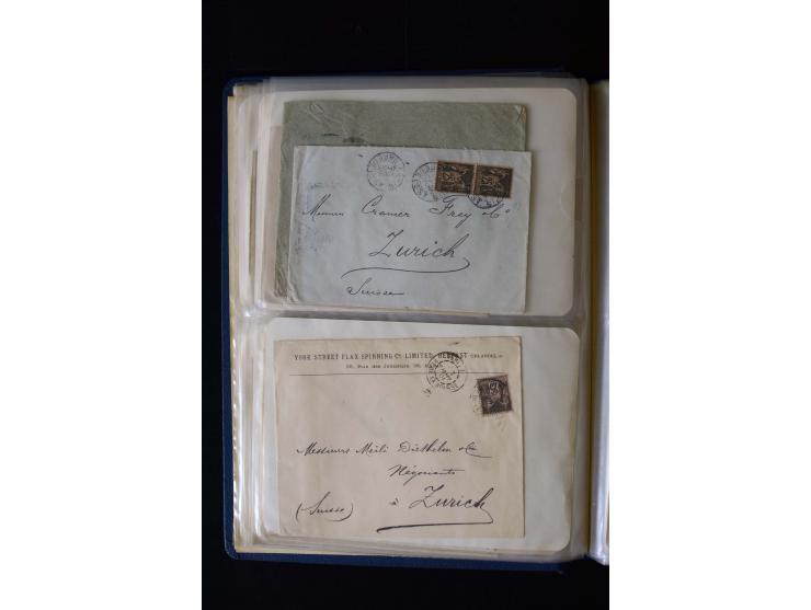 1876/1900, meist gestempelte Sammlung der Allegorie-Ausgaben inkl. einiger Doubletten mit vielen Briefen und Besonderheiten, 