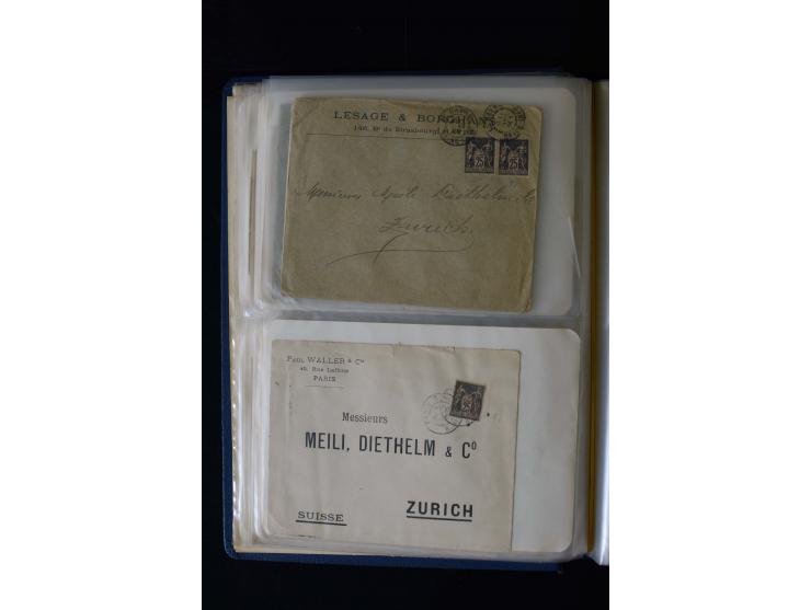 1876/1900, meist gestempelte Sammlung der Allegorie-Ausgaben inkl. einiger Doubletten mit vielen Briefen und Besonderheiten, 
