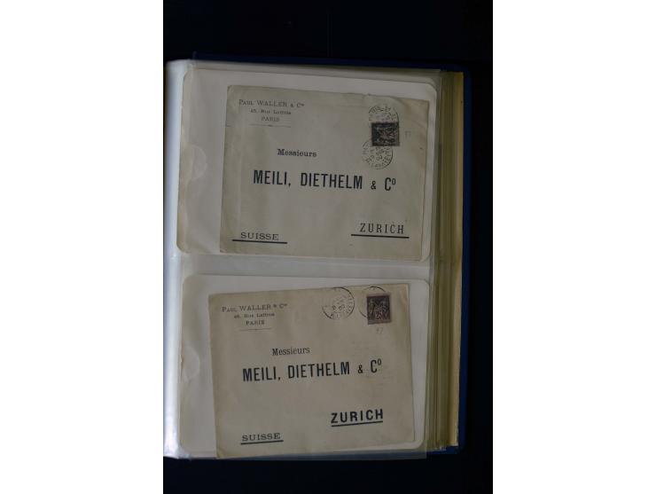 1876/1900, meist gestempelte Sammlung der Allegorie-Ausgaben inkl. einiger Doubletten mit vielen Briefen und Besonderheiten, 