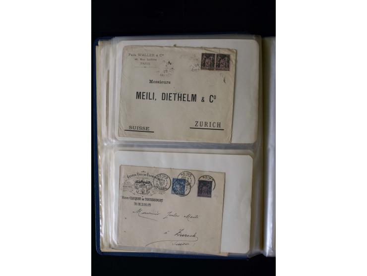 1876/1900, meist gestempelte Sammlung der Allegorie-Ausgaben inkl. einiger Doubletten mit vielen Briefen und Besonderheiten, 