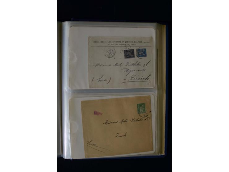 1876/1900, meist gestempelte Sammlung der Allegorie-Ausgaben inkl. einiger Doubletten mit vielen Briefen und Besonderheiten, 
