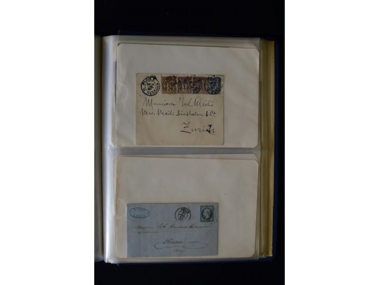 1876/1900, meist gestempelte Sammlung der Allegorie-Ausgaben inkl. einiger Doubletten mit vielen Briefen und Besonderheiten, 