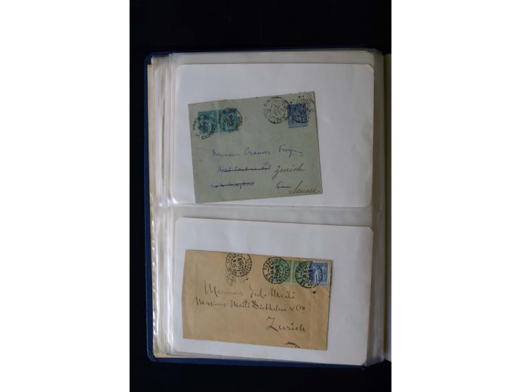 1876/1900, meist gestempelte Sammlung der Allegorie-Ausgaben inkl. einiger Doubletten mit vielen Briefen und Besonderheiten, 