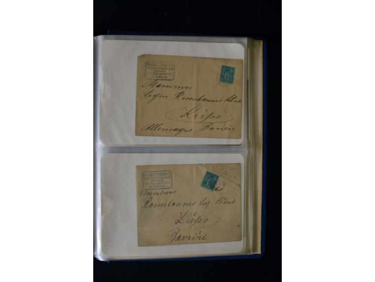 1876/1900, meist gestempelte Sammlung der Allegorie-Ausgaben inkl. einiger Doubletten mit vielen Briefen und Besonderheiten, 