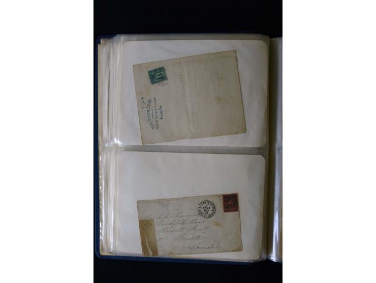 1876/1900, meist gestempelte Sammlung der Allegorie-Ausgaben inkl. einiger Doubletten mit vielen Briefen und Besonderheiten, 