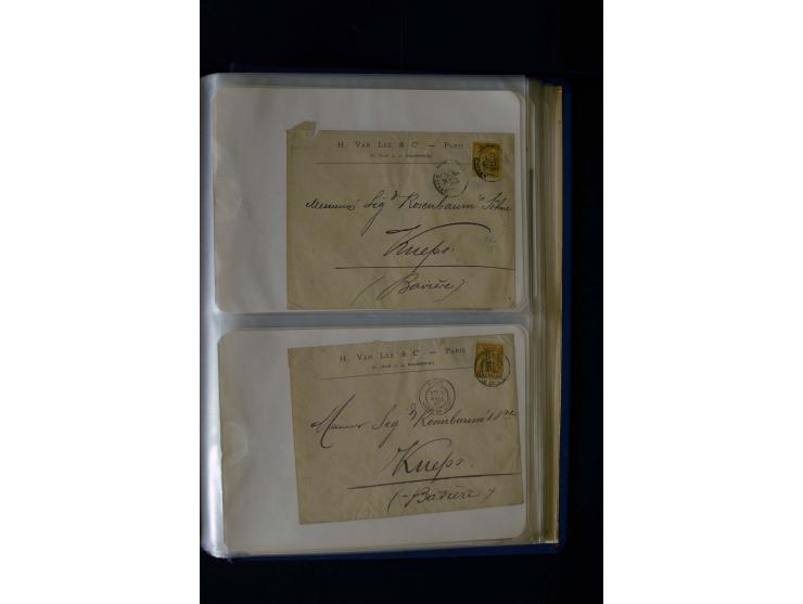1876/1900, meist gestempelte Sammlung der Allegorie-Ausgaben inkl. einiger Doubletten mit vielen Briefen und Besonderheiten, 