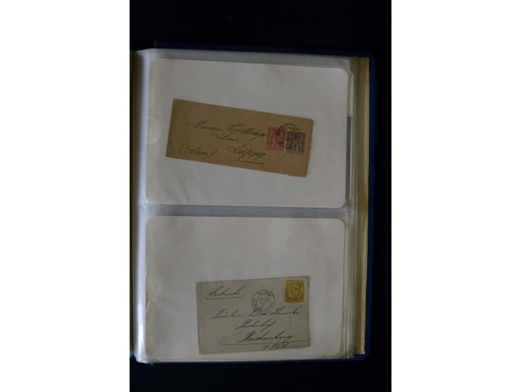 1876/1900, meist gestempelte Sammlung der Allegorie-Ausgaben inkl. einiger Doubletten mit vielen Briefen und Besonderheiten, 