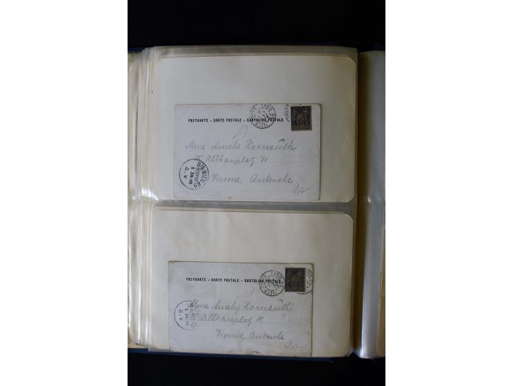1876/1900, meist gestempelte Sammlung der Allegorie-Ausgaben inkl. einiger Doubletten mit vielen Briefen und Besonderheiten, 