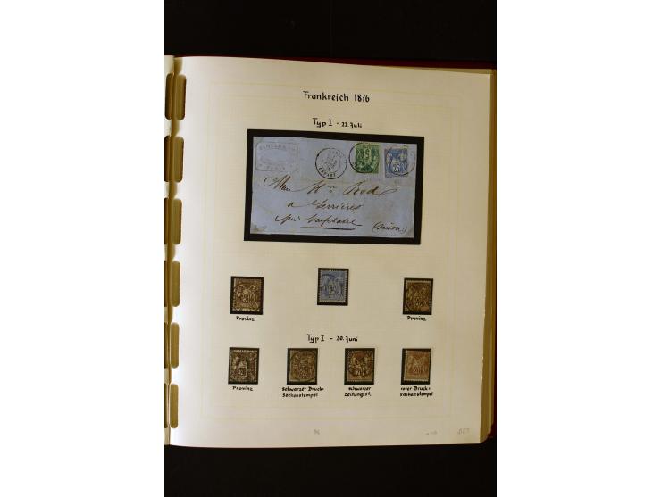 1876/1900, meist gestempelte Sammlung der Allegorie-Ausgaben inkl. einiger Doubletten mit vielen Briefen und Besonderheiten, 
