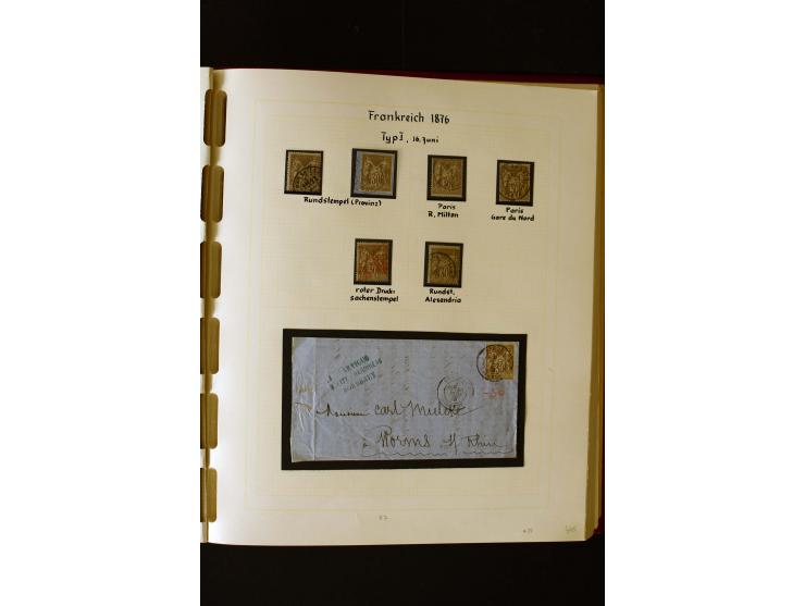 1876/1900, meist gestempelte Sammlung der Allegorie-Ausgaben inkl. einiger Doubletten mit vielen Briefen und Besonderheiten, 