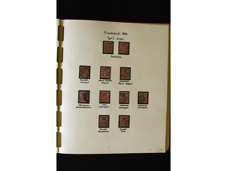 1876/1900, meist gestempelte Sammlung der Allegorie-Ausgaben inkl. einiger Doubletten mit vielen Briefen und Besonderheiten, 