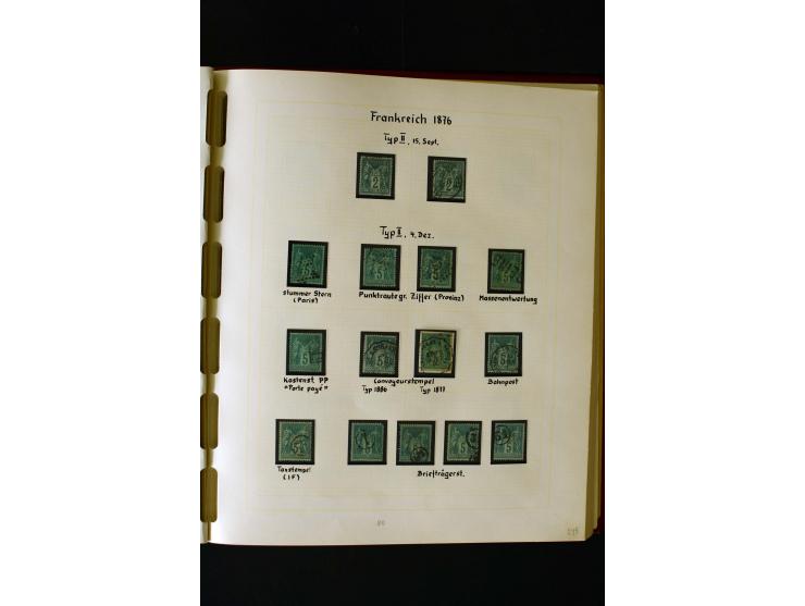 1876/1900, meist gestempelte Sammlung der Allegorie-Ausgaben inkl. einiger Doubletten mit vielen Briefen und Besonderheiten, 