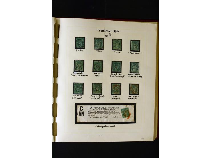 1876/1900, meist gestempelte Sammlung der Allegorie-Ausgaben inkl. einiger Doubletten mit vielen Briefen und Besonderheiten, 