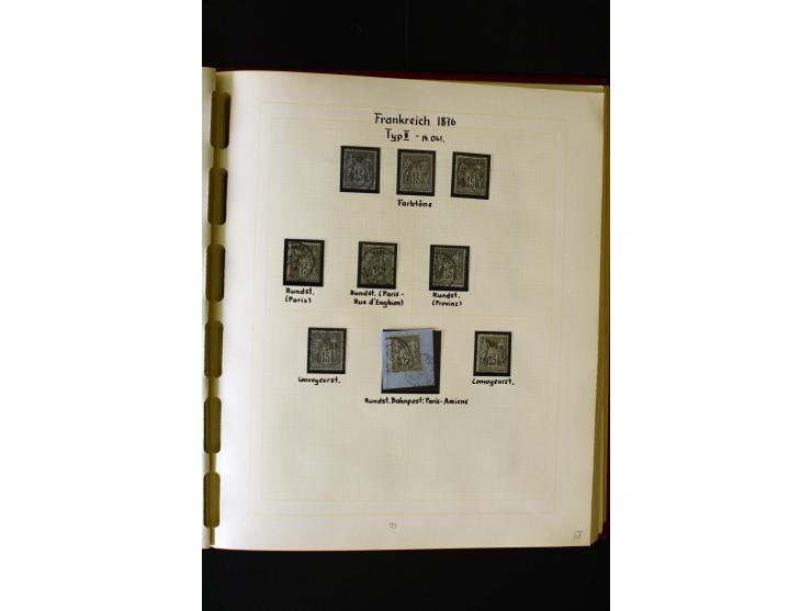 1876/1900, meist gestempelte Sammlung der Allegorie-Ausgaben inkl. einiger Doubletten mit vielen Briefen und Besonderheiten, 