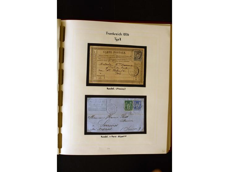 1876/1900, meist gestempelte Sammlung der Allegorie-Ausgaben inkl. einiger Doubletten mit vielen Briefen und Besonderheiten, 