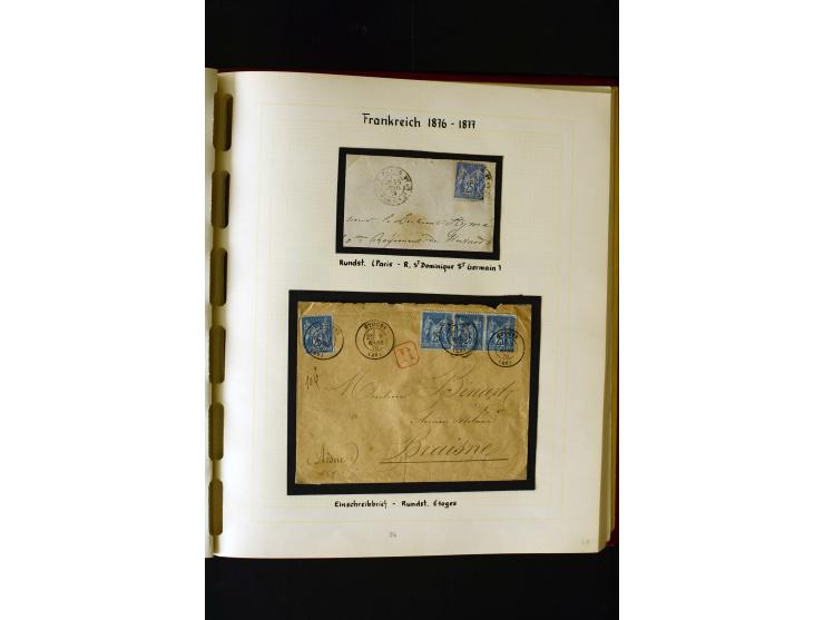1876/1900, meist gestempelte Sammlung der Allegorie-Ausgaben inkl. einiger Doubletten mit vielen Briefen und Besonderheiten, 