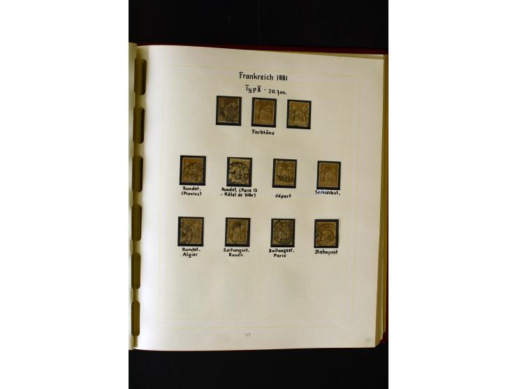 1876/1900, meist gestempelte Sammlung der Allegorie-Ausgaben inkl. einiger Doubletten mit vielen Briefen und Besonderheiten, 