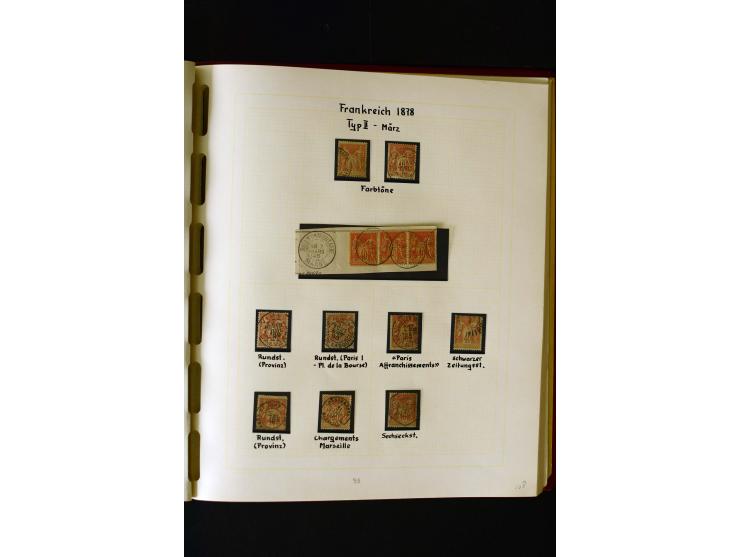1876/1900, meist gestempelte Sammlung der Allegorie-Ausgaben inkl. einiger Doubletten mit vielen Briefen und Besonderheiten, 