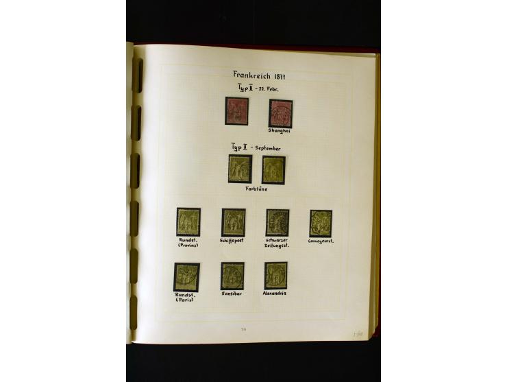 1876/1900, meist gestempelte Sammlung der Allegorie-Ausgaben inkl. einiger Doubletten mit vielen Briefen und Besonderheiten, 