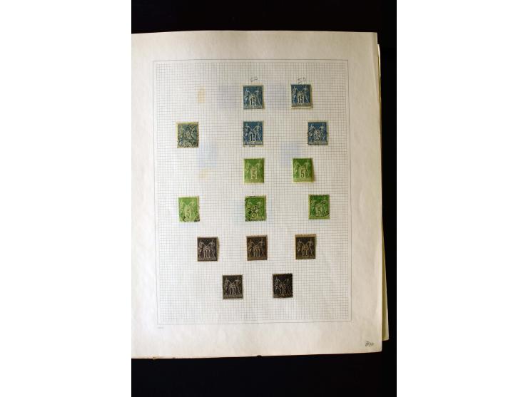 1876/1900, meist gestempelte Sammlung der Allegorie-Ausgaben inkl. einiger Doubletten mit vielen Briefen und Besonderheiten, 