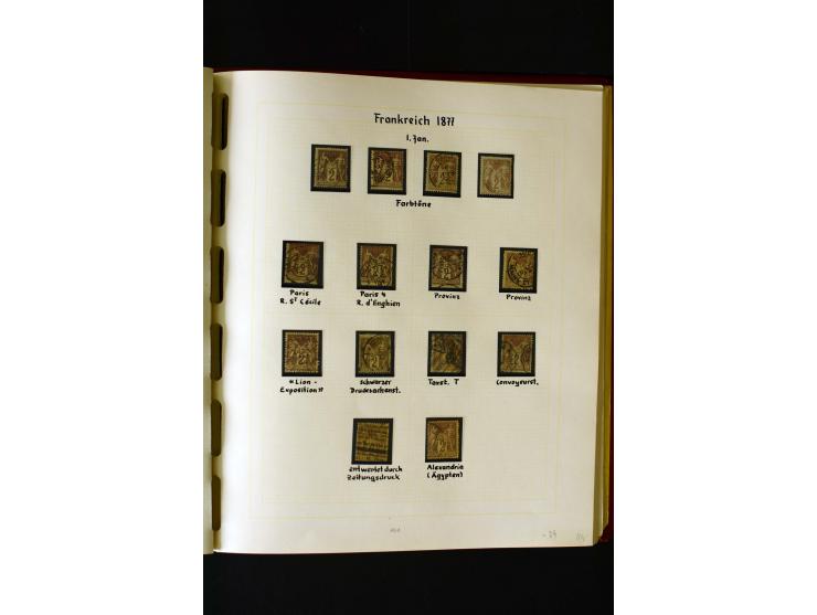 1876/1900, meist gestempelte Sammlung der Allegorie-Ausgaben inkl. einiger Doubletten mit vielen Briefen und Besonderheiten, 