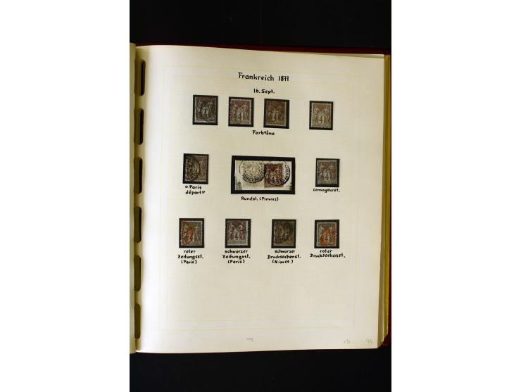 1876/1900, meist gestempelte Sammlung der Allegorie-Ausgaben inkl. einiger Doubletten mit vielen Briefen und Besonderheiten, 