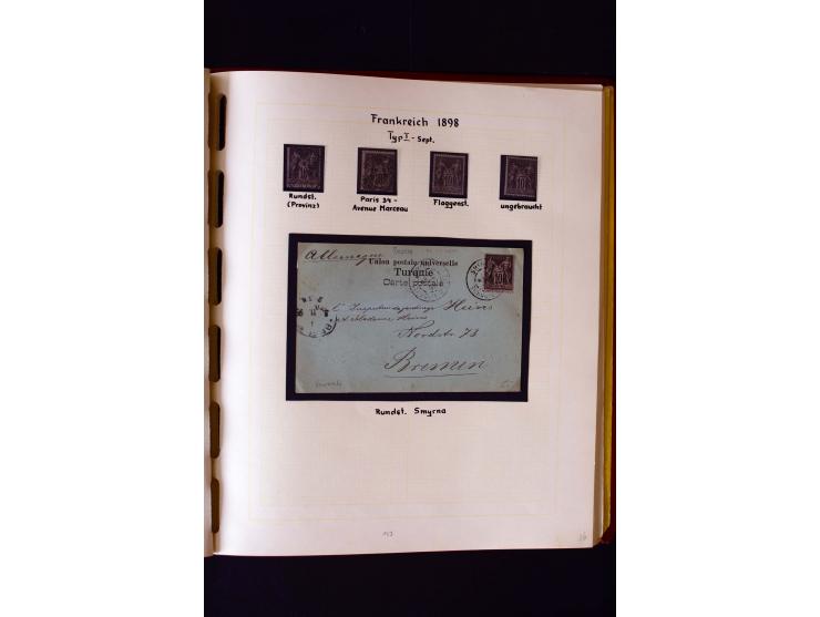 1876/1900, meist gestempelte Sammlung der Allegorie-Ausgaben inkl. einiger Doubletten mit vielen Briefen und Besonderheiten, 
