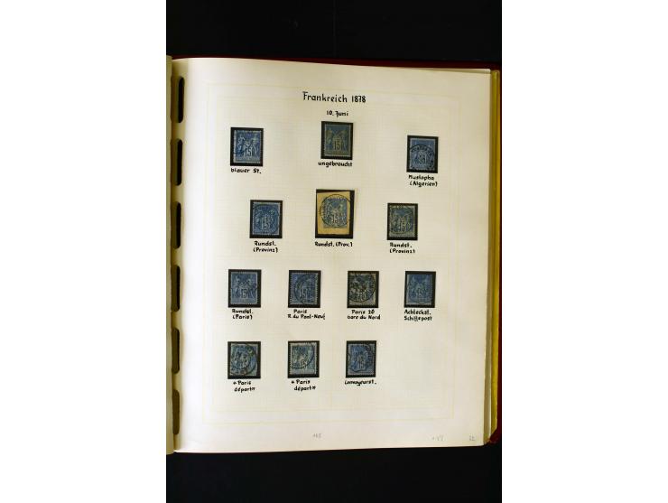 1876/1900, meist gestempelte Sammlung der Allegorie-Ausgaben inkl. einiger Doubletten mit vielen Briefen und Besonderheiten, 