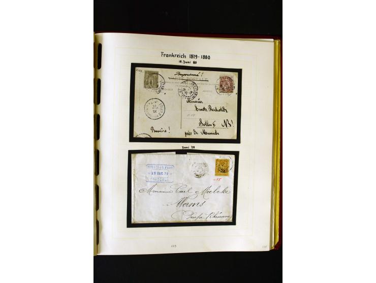 1876/1900, meist gestempelte Sammlung der Allegorie-Ausgaben inkl. einiger Doubletten mit vielen Briefen und Besonderheiten, 
