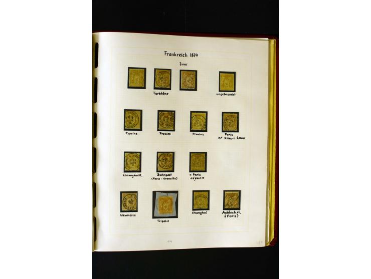 1876/1900, meist gestempelte Sammlung der Allegorie-Ausgaben inkl. einiger Doubletten mit vielen Briefen und Besonderheiten, 