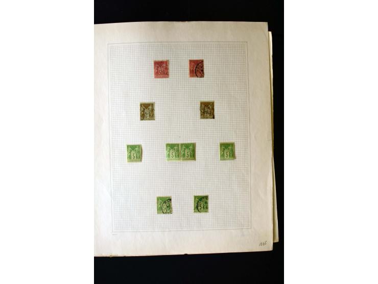 1876/1900, meist gestempelte Sammlung der Allegorie-Ausgaben inkl. einiger Doubletten mit vielen Briefen und Besonderheiten, 