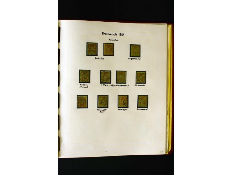 1876/1900, meist gestempelte Sammlung der Allegorie-Ausgaben inkl. einiger Doubletten mit vielen Briefen und Besonderheiten, 