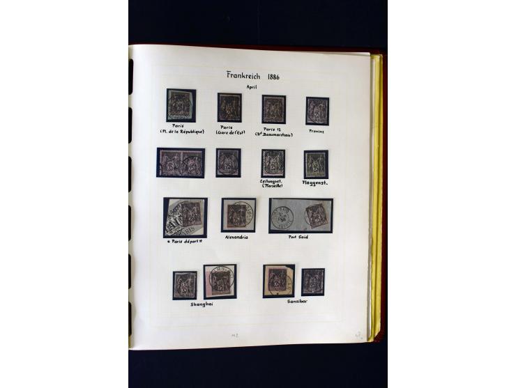 1876/1900, meist gestempelte Sammlung der Allegorie-Ausgaben inkl. einiger Doubletten mit vielen Briefen und Besonderheiten, 