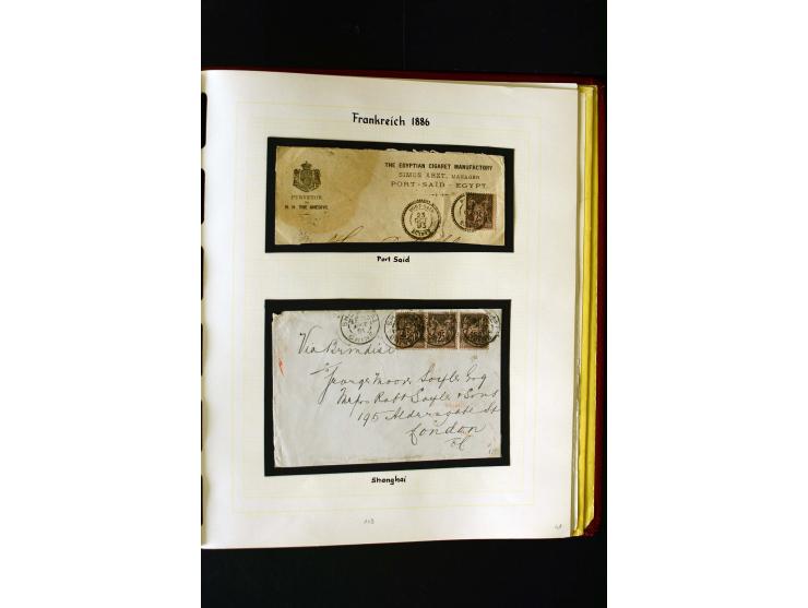 1876/1900, meist gestempelte Sammlung der Allegorie-Ausgaben inkl. einiger Doubletten mit vielen Briefen und Besonderheiten, 