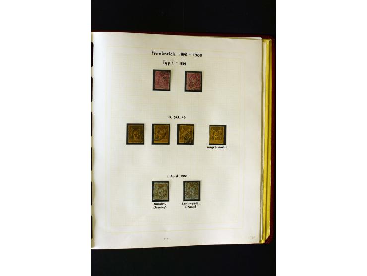 1876/1900, meist gestempelte Sammlung der Allegorie-Ausgaben inkl. einiger Doubletten mit vielen Briefen und Besonderheiten, 