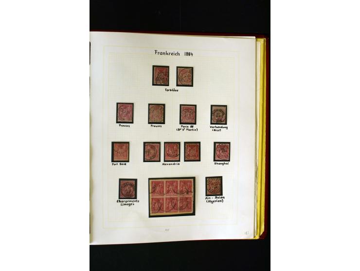 1876/1900, meist gestempelte Sammlung der Allegorie-Ausgaben inkl. einiger Doubletten mit vielen Briefen und Besonderheiten, 