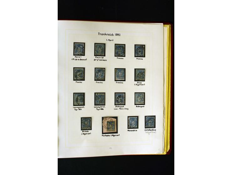 1876/1900, meist gestempelte Sammlung der Allegorie-Ausgaben inkl. einiger Doubletten mit vielen Briefen und Besonderheiten, 
