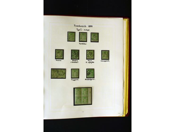 1876/1900, meist gestempelte Sammlung der Allegorie-Ausgaben inkl. einiger Doubletten mit vielen Briefen und Besonderheiten, 